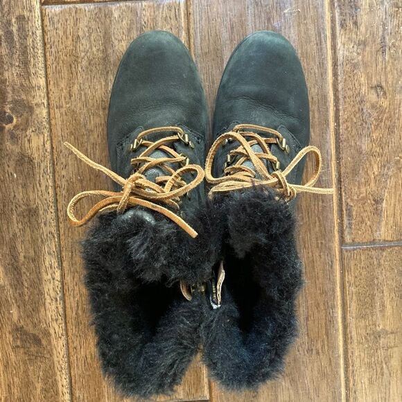 Sperry Top-Sider Luca Peak Women’s Wedge Boots Black Sz 9 Faux Fur - Picture 10 of 10